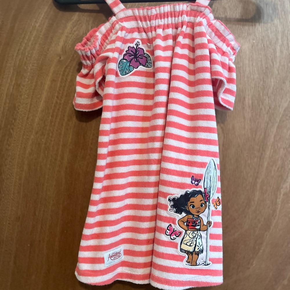 Size girl’s size 4T  Pink Swim Coverup Romper Mowana